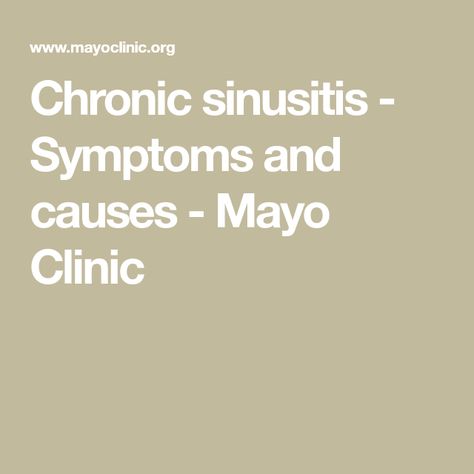 Sinusitis Symptoms, Chronic Sinusitis, Essential Oils Diy, Sinus Problems, Mayo Clinic, Health Issues, First Aid, Disease, Essential Oils