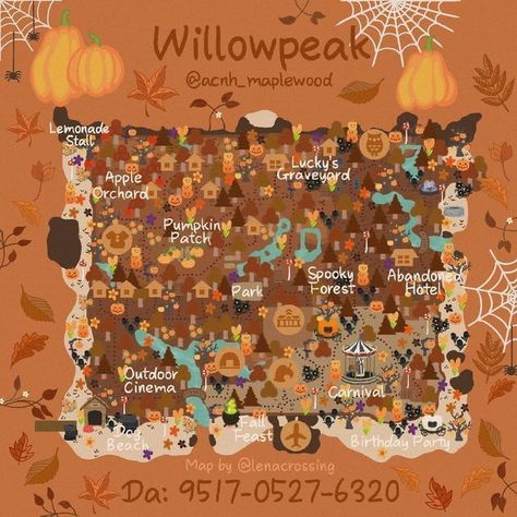 Animal Crossing Fall Codes, Acnh Halloween Island Ideas, Acnh Halloween Code, Spooky Island, Cottagecore Animal Crossing, Fall Cottagecore, Fall Carnival, Acnh Cottagecore, Autumn Animals