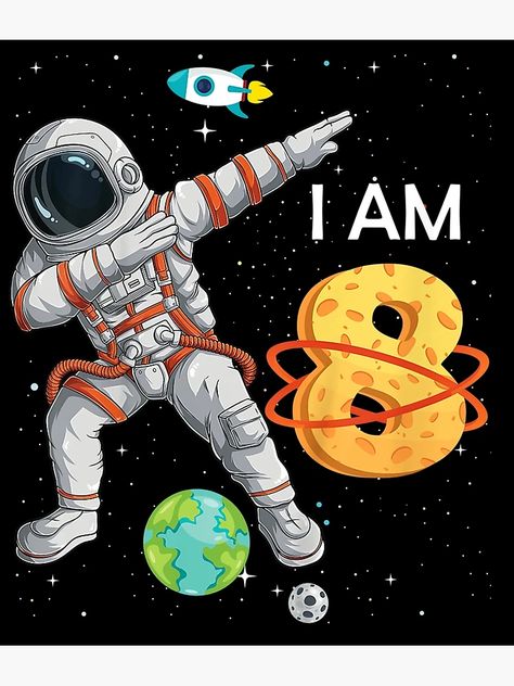 "Kids 8 Years Old Birthday Boy Space 8th B-Day" Greeting Card for Sale by anniversaryshop | Redbubble Happy 8th Birthday Boy, 8 Year Birthday Ideas Boy, 8th Birthday Boy, Boys 8th Birthday, Happy Birthday Theme, Happy 11th Birthday, Happy Birthday Boy, Happy 8th Birthday, Nephew Birthday