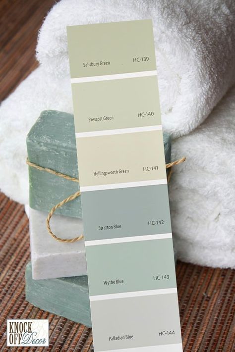 bm-w-blue-pairing-colors Benjamin Moore Wythe Blue, Blue Interior Doors, Wythe Blue, Palladian Blue, Blue Green Paints, Beige Paint, Popular Paint Colors, Nursery Room Design, Green Paint Colors