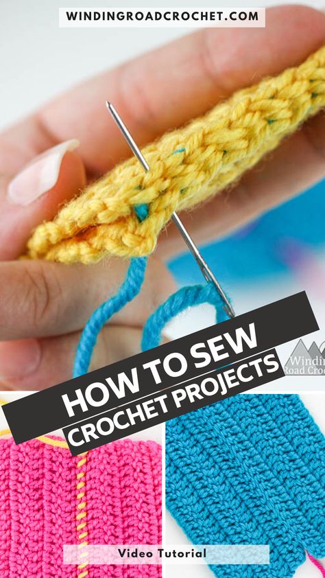 How To Sew Two Crochet Pieces Together, How To Connect Two Crochet Pieces, Attaching Crochet Pieces, How To Crochet On Top Of Crochet, How To Crochet Pieces Together, Sew Crochet Pieces Together, How To Attach Crochet Pieces, Sewing Crochet Pieces Together, How To Crochet Two Pieces Together