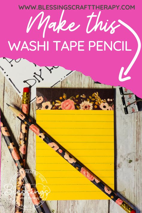 Make Dollar tree pencils pretty with washi tape! EASY! I can show you how! Diy Washi Tape, Washi Tape Projects, Washi Tape Diy, Diy Clothing, Bingo Cards, Dollar Store Diy, Craft Fair, Crafty Things, Paper Plates