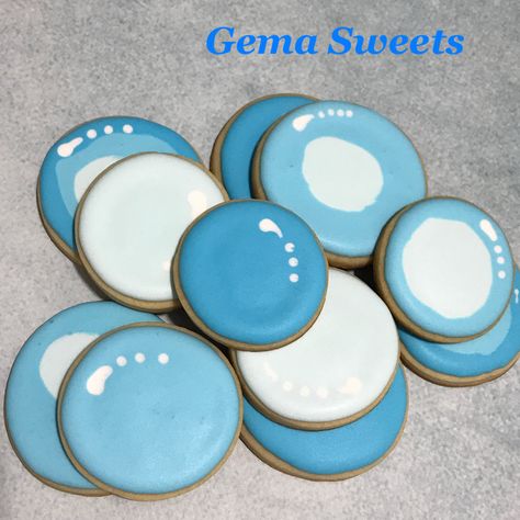 Bubble Cookies Decorated, Bubble Cookies, Bubble Guppies Birthday Party, Fun Baby Announcement, Animal Cookie, Bubble Guppies Birthday, Sugar Icing, Bubble Guppies, Cookie Frosting