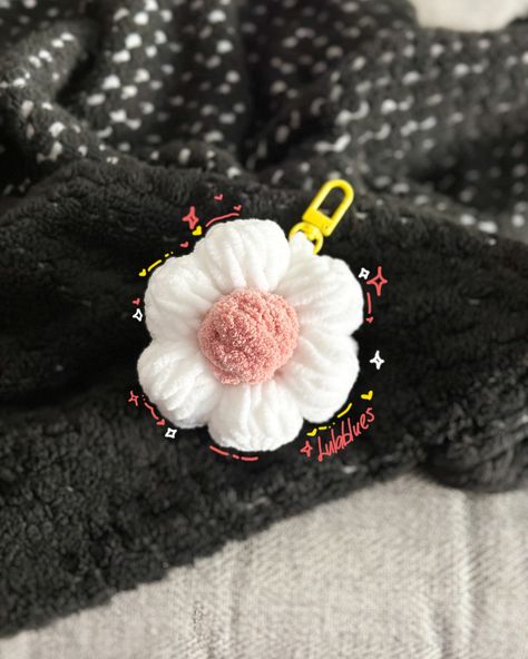 Can a keychain be this cute 🥹🌸 it’s a double sided flower puff keychain. Pattern + tutorial video will be posted next week 😳 This will be available on my website tomorrow ! Along with customization options ❤️ #amigurumi #crochetdumpling #crochettutorial #strawberrychocolate#crocheting #crochetdiy #handmade #plushies #crochetplushies #crochetlover #crochetgirlgang #madewithlove #crochetflower #flowersmakemehappy Keychain Pattern, Handmade Plushies, Crochet Lovers, Pattern Tutorial, Crochet Keychain, Chocolate Strawberries, Tutorial Video, Girl Gang, Diy Crochet