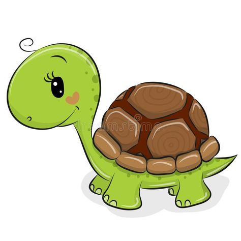 Tortuga linda de la historieta en un fondo blanco libre illustration Cute Cartoon Turtle, Cute Turtle Cartoon, Turtle Cartoon, Funny Turtle, Cute Tortoise, Turtle Images, Cartoon Turtle, Turtle Drawing, Drawing Vector