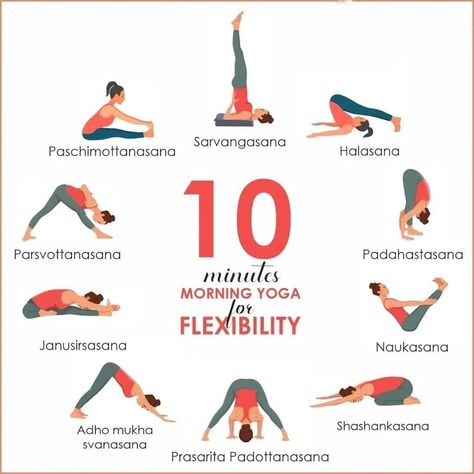 Yoga Routine For Flexibility, Good Morning Yoga, 10 Minute Morning Yoga, Yoga Routine For Beginners, Morning Yoga Routine, Yoga Guru, Improve Mobility, Heal Yourself, Yoga Program