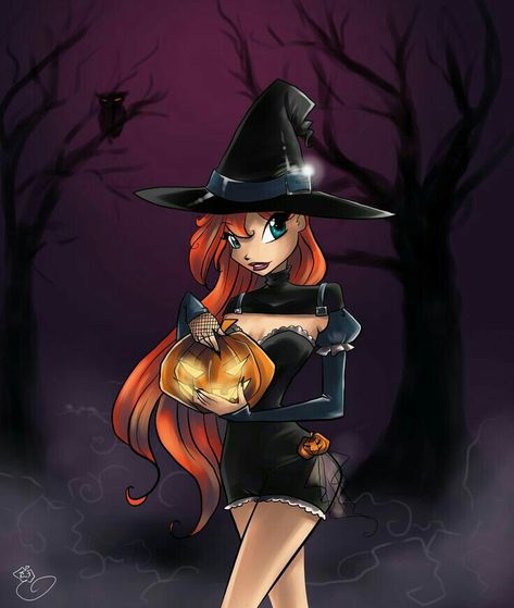 Klub Winx, Bloom Winx Club, Anime Halloween, Beautiful Drawings, Halloween Wallpaper, Winx Club, Halloween Art, Great Artists, New Movies