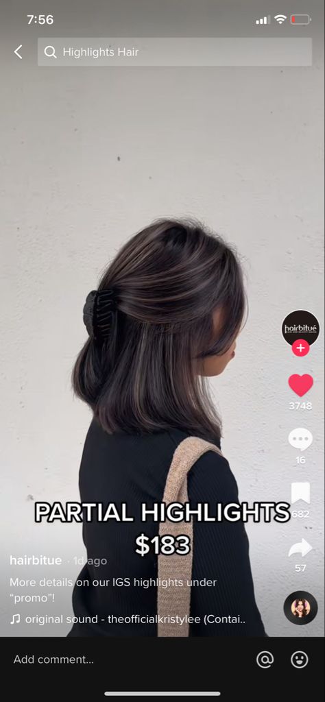 Dark Color Balayage Hair, Midnight Ash Hair Color, Short Hair Subtle Balayage, Short Hair Color Ideas Asian, Asian Brown Balayage Short Hair, Partial Highlights For Black Hair Asian, Asian Hair Subtle Highlights, Winter Asian Hair, Cool Toned Dark Brown Hair With Highlights