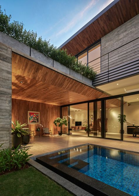 Gallery of House JT / Tamara Wibowo Architects - 16 House Design Exterior, Design Salon, Home Inspo, Luxury Homes Dream Houses, Dream House Interior, House Architecture Design, Dream House Exterior, Design Living Room, Modern Exterior