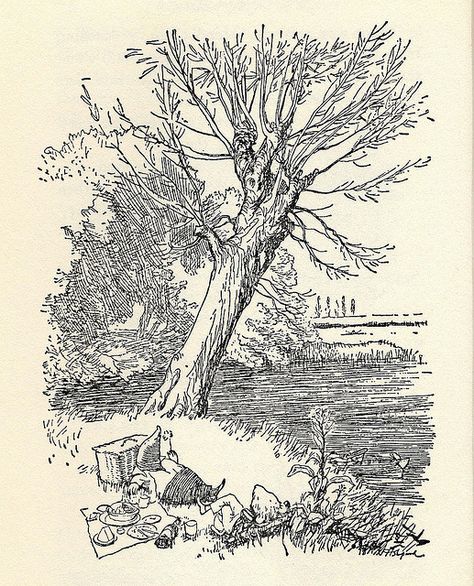 the wind in the willows by kenneth grahame, illustrated by e. h. shepard Wind In The Willows Illustrations, Ernest Shepard, Foxwood Tales, Eh Shepard, Book Thoughts, Kenneth Grahame, The Wind In The Willows, Wind In The Willows, 동화 삽화