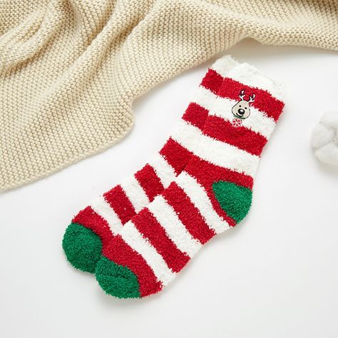 Holiday Christmas Pattern Fuzzy Winter Socks #christmassocks #wintersocks #fuzzysocks #holidaysocks #christmas Fuzzy Socks Christmas, Christmas Plaid Socks, Christmas Fuzzy Socks, Cute Christmas Socks At Affordable Price, Cozy Red Winter Socks, Holiday Socks, Fuzzy Socks, Winter Socks, Christmas Socks