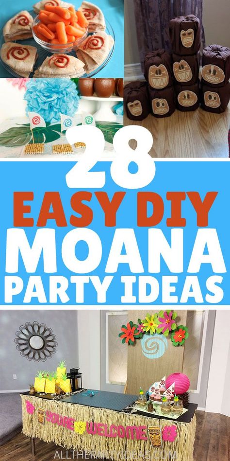 Plan a modern MOANA BIRTHDAY PARTY. Toddlers, kids, boys and girls, will love this Disney princess party ideas with invites, room decorations for the table centerpiece, backdrop, outdoor photo booth props, banner background, balloons, and decor, shirts and dress, food menu with punch, snacks, cookies, desserts, candy favors, gifts and more! Lots of free printables! #moanaparty #birthdaypartyideas #kidsbirthdayparty #partyideas Modern Moana, Moana Centerpieces, Moana Birthday Party Ideas, Moana Birthday Cake, Moana Birthday Party Theme, Moana Theme, Moana Themed Party, Moana Birthday Party, Moana Party