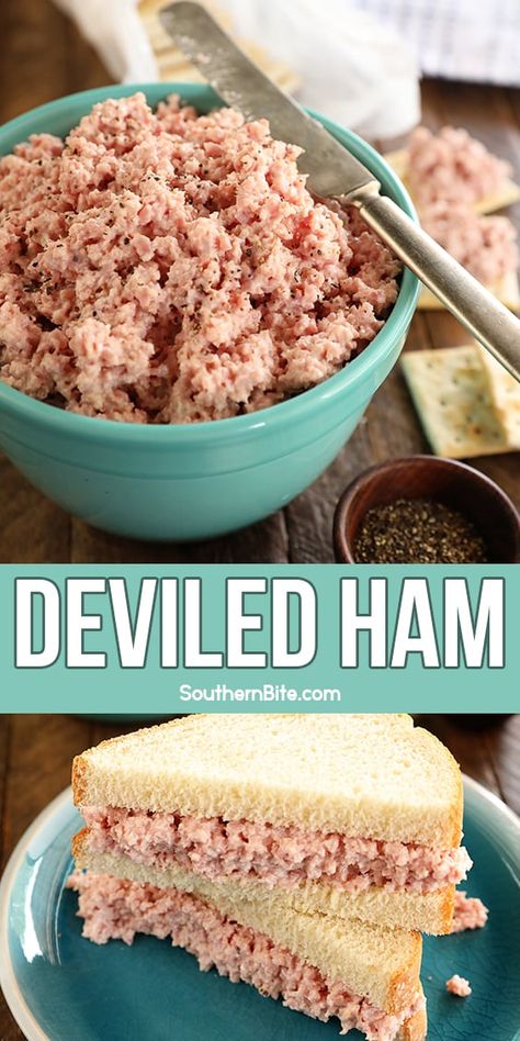 Deviled Ham Deviled Ham, Sandwich Spread Recipes, Ham Salad Recipes, Best Sandwich Recipes, Leftover Ham Recipes, Ham Salad, Ham Sandwiches, Sandwich Fillings, Spread Recipes