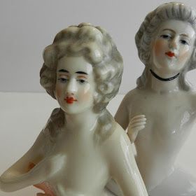 Madame Pompadour, Assemblage Art Dolls, Dark Eyebrows, Antique Porcelain Dolls, Shabby Chic Crafts, Half Dolls, Lovely Lavender, Silver Ornaments, Who's Who