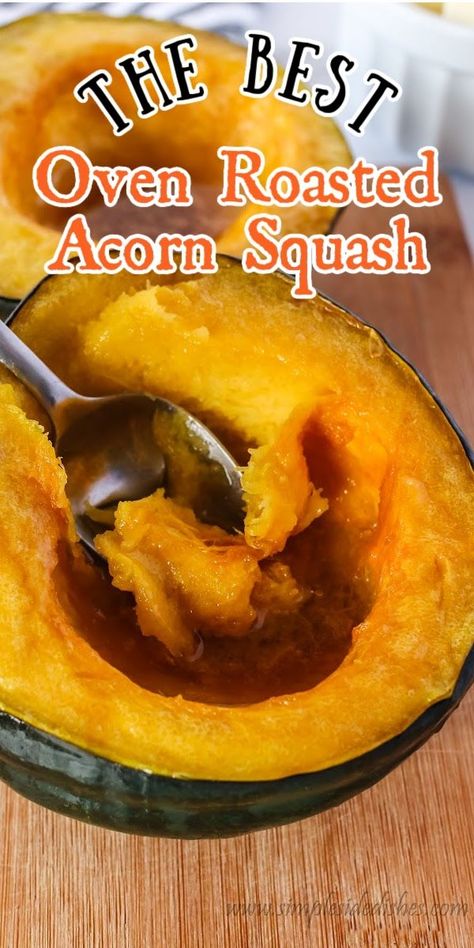 This oven roasted acorn squash is fast, easy, hands off, and so perfectly tasty you will use it as a simple side as often as you can. Acorn Squash In Oven, Roasted Acorn Squash Seeds, Cozy Desserts, Baked Squash Recipes, Acorn Squash Recipes Healthy, Acorn Squash Baked, Squash In Oven, Food Rocks, Roasted Acorn Squash