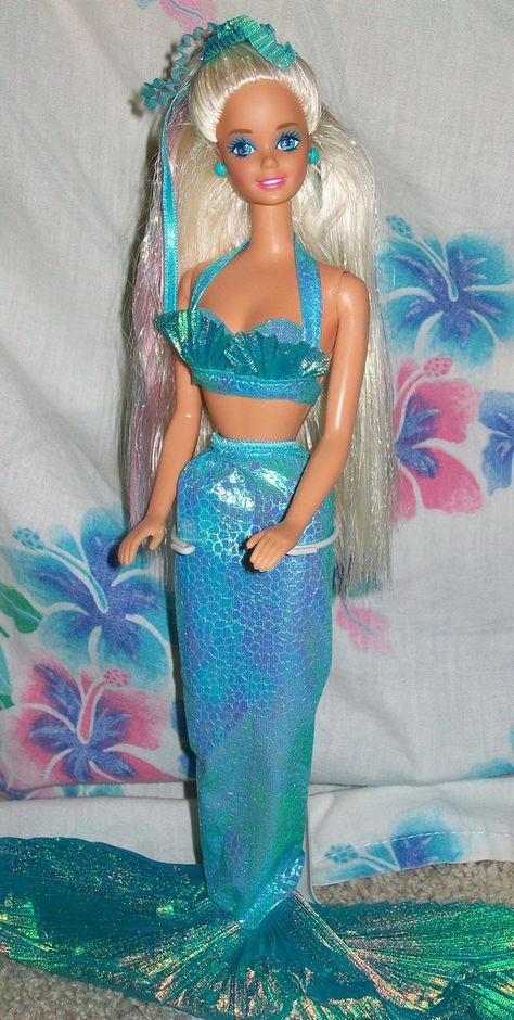 Barbie Mermaid Doll, Barbie Mermaid, Barbie Halloween Costume, Barbie 1990, Barbie 80s, Mermaid Barbie, Barbie 90s, Barbie Halloween, Barbie Theme