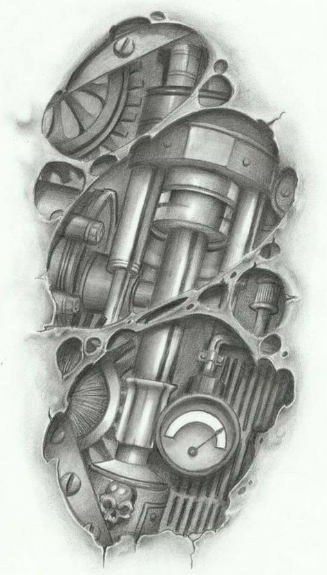 Mechanical Sleeve Tattoo, Tattoo Crane, Biomech Tattoo, Biomechanical Tattoo Design, Robot Tattoo, Gear Tattoo, Bio Organic Tattoo, Steampunk Tattoo, Mechanic Tattoo