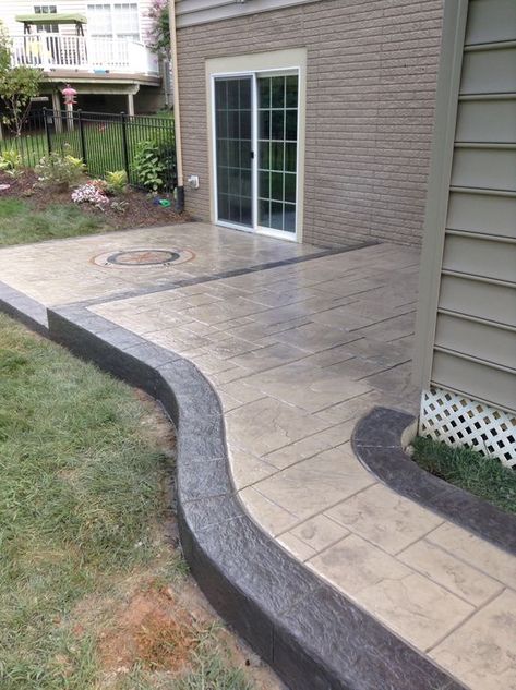 Concrete Patio Ideas to Choose from for your Compound Stamped Concrete Patio Designs, Concrete Patio Ideas, Brick Paver Patio, Concrete Patio Designs, Concrete Pad, Stamped Concrete Patio, Concrete Fire Pits, Brick Pavers, Brick Patios