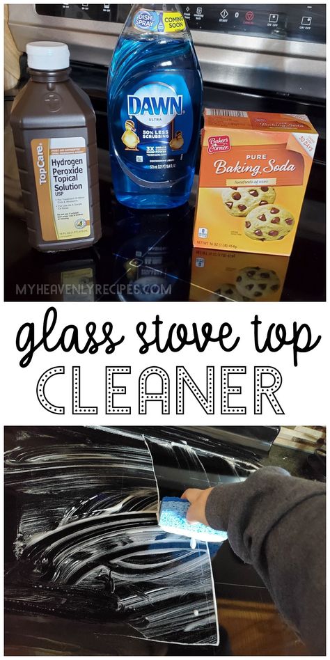 Stove Top Cleaner Diy, Glass Stove Top Cleaner, Cleaning Glass Stove Top, Stove Top Cleaner, Clean Stove, Diy Cleaning Solution, Homemade Cleaning Solutions, Diy Home Cleaning, Baking Soda Uses