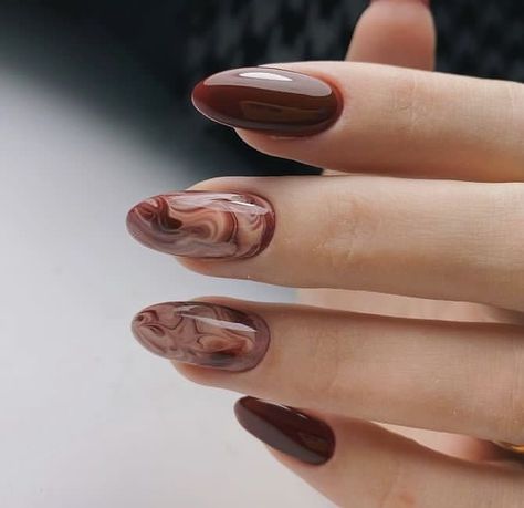 Brown Nails Design, Beige Nails, Smink Inspiration, Short Nails Art, Fall Acrylic Nails, Classy Acrylic Nails, Makijaż Smokey Eye, Cat Eye Nails, Fall Nail Art