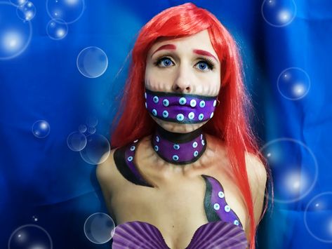 Ariel Makeup, Disney Princess Makeup, Creepy Makeup, Princess Makeup, Princesa Disney, 31 Days Of Halloween, Holiday Makeup, Halloween Make Up, 31 Days