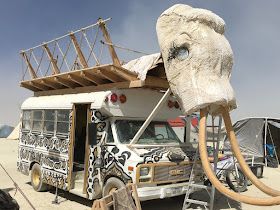 Burning Man Camp Decor, White Bronco, The Burning Man Festival, Burning Man Art Car, Camping Invitations, Burning Man Camps, Burning Man 2022 Art, Bedouin Tent, Water Mister