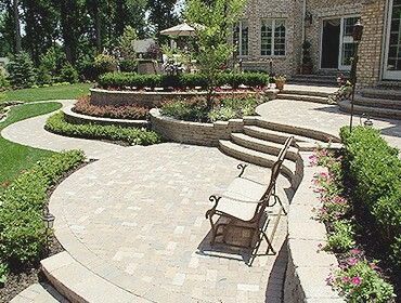 Two Tiered Patio, Tiered Patio Ideas, Two Level Patio, Multi Level Patio, Patio Wall Planters, Tiered Patio, Terraced Patio Ideas, Stone Patio Designs, Stairs Wall