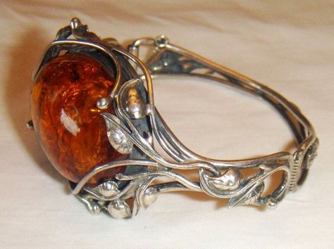 Art Nouveau Amber Bracelet Amber Jewelry Vintage, Jewels Rings, Fine Art Jewelry, Amber Bracelet, Amber Ring, Amber Necklace, Amber Jewelry, Baltic Amber, Jewelry Vintage