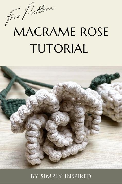 Macrame Rose Tutorial, Macrame Flower Wall Hanging, Macrame Rose, Macrame Flowers, Paracord Bracelet Patterns, Macrame Flower, Macrame Baby, Macrame Wall Hanging Tutorial, Macrame Knots Pattern