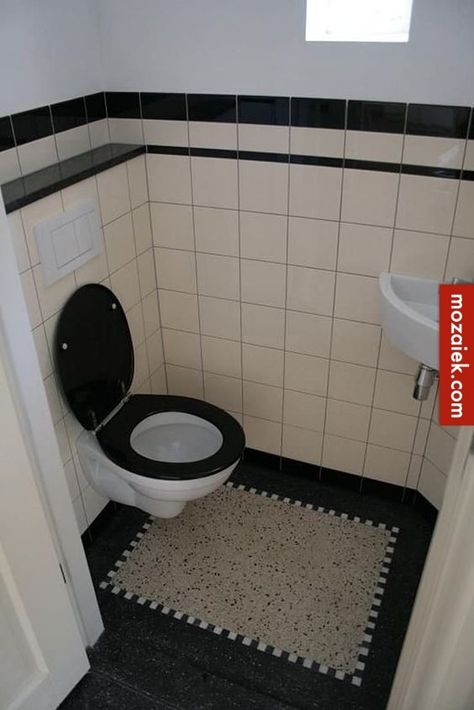 home | tegels anno 1900-1930 Compact Shower Room, Toilet Remodel, Terrazzo Bathroom, Small Toilet Room, Sophisticated Bathroom, New Toilet, Small Toilet, Interior Decorating Styles, Toilet Room