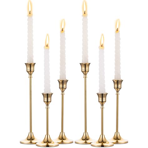 Party Christmas Decorations, Metal Candle Stand, Gold Candle Holder, Black Taper Candles, Candlestick Centerpiece, Tall Candlesticks, Tall Candle Holders, Gold Candle Sticks, Gold Candle