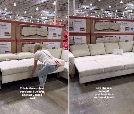 Modular Sectional Sleeper Sofa, Costco Cloud Couch, Costco Furniture Living Room, Costco Sectional Sofa, Costco Sectional, Costco Couch, Costco Furniture, Sectional Bed, Comfy Sectional