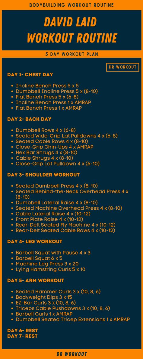 David Laid Workout Routine Gym Workouts Aesthetic Men, 7 Days Workout Plan At Gym, Aesthetic Workout Routine Men, Aesthetic Physique Men Workout Plan, Aesthetic Physique Men Workout, David Laid Workout Routine, Work Out Plan For Men, 5 Days Workout Plan Men, Aesthetic Body Men Workout