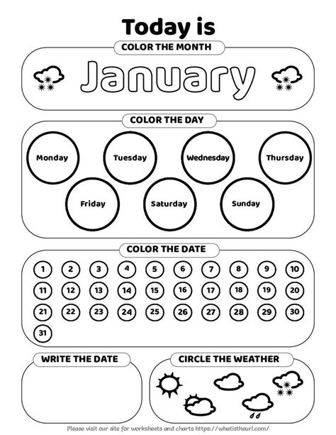 Preschool Calendar Time, Morning Calendar, Kindergarten Calendar, Preschool Calendar, Calendar Worksheets, Calendar Activities, Calendar Math, Homeschool Preschool Activities, English Teaching Resources