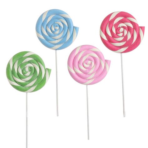 Lollipop Christmas, Chocolate Factory Party, Giant Lollipops, Swirl Lollipop, Willy Wonka Party, Lollipop Party, Swirl Lollipops, Kids Favors, Wreath Making Supplies