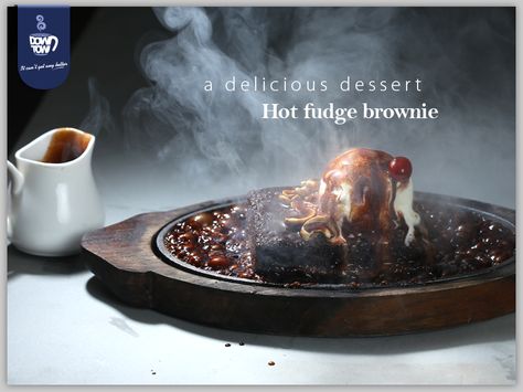 With the sound of the sizzle and the cold vanilla ice cream covered itself with tempting chocolate syrup melting on the hot brownie, experience the delightful taste of Hot Fudge Brownie at DownTown Cafe  http://Mydowntown.in/  #DownTown #DownTownCafe #India #Food #Cafe #Beaches #Foodies #Brownie #Fudge Sizzling Brownie With Ice Cream, Hot Brownie, Brownie With Ice Cream, Sizzling Brownie, Brownie Fudge, Brownie Ice Cream, Food Cafe, Fudge Brownie, Ice Cream Social