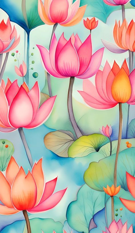 Lotus Wallpaper Aesthetic, Pichwai Background, Lotus Background, Gold Jewellery Necklace, Lotus Flower Wallpaper, Lotus Wallpaper, Ideas Watercolor, Lilies Flowers, Watercolor Aesthetic