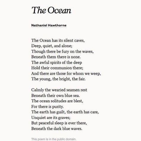 Poem On Ocean, Poetry About Ocean, Poem About The Ocean, Poems About The Ocean, Poems About The Sea, Poem On Environment, Poem About Nature, Shakespeare Poems, Quotes About The Ocean