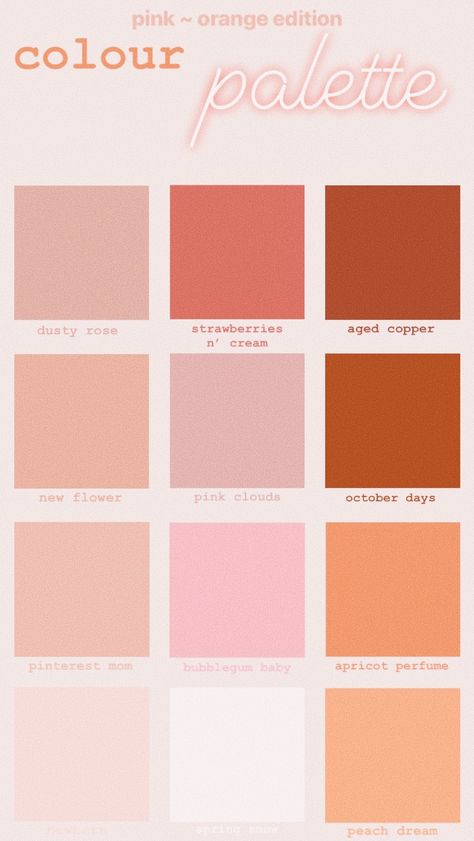 Peach And Orange Aesthetic, Peach Pink Room Decor, Beige Pink Orange Aesthetic, Peach Pink Room Aesthetic, 70s Pink Color Palette, Peach And Pink Aesthetic, Peach Color Room Decor, Peach And Pink Nursery, Pink House Color Palette