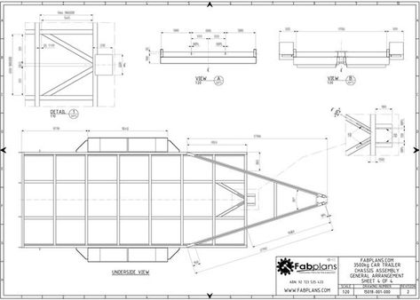 3.5t Heavy Duty Car Trailer | Build your own trailer – fabplans Car Trailer Plans, Tilt Trailer, Homemade Trailer, Trailer Wiring Diagram, Tacoma Toyota, Diy Camper Trailer, Welding Rigs, Bill Of Materials, Trailer Diy