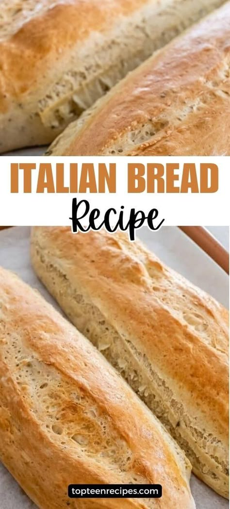 Italian Bread Recipe - Top Recipes Crusty Italian Bread Recipe, Italian Bread Recipe, Crusty Italian Bread, Italian Bread Recipes, Garlic Spread, Freshly Baked Bread, Homemade Bread Recipes Easy, Artisan Bread Recipes, Baked Bread