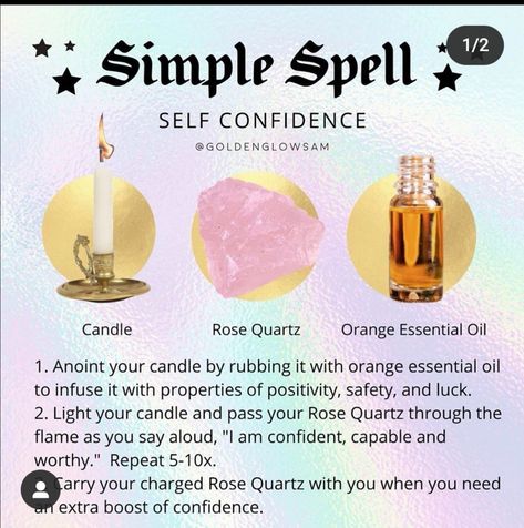 Confidence Spell, Spells For Beginners, Jar Spells, Magick Spells, Candle Magick, Eclectic Witch, Wiccan Spell Book, Witchcraft Spell Books, Witch Spell Book