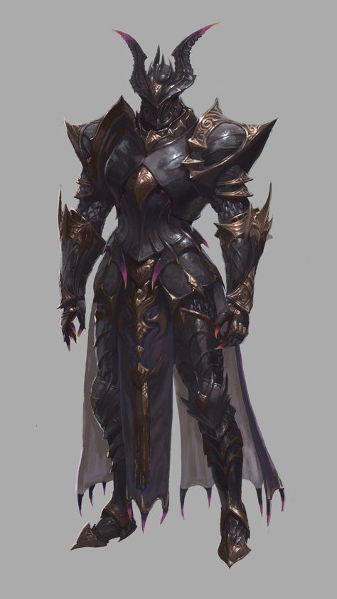 ArtStation - Study 04, Changyoung jung Fantasy Crown Concept Art, Armor Design Fantasy, Armor Fantasy, Armor Drawing, Dragon Armor, Warrior Concept Art, Dragon Knight, 다크 판타지, Knight Art