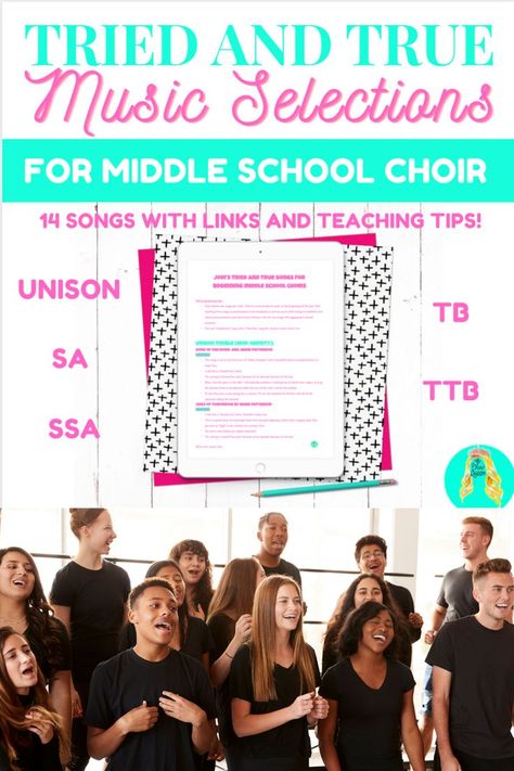 Middle school choir music and fun songs for middle school choir. Choir Songs Middle School, Choir Bulletin Boards High School, Elementary Choir Songs, Choir Classroom Decor Middle School, Middle School Choir Lesson Plans, Middle School Choir Classroom Decor, Middle School Music Lessons, Middle School Choir Classroom, High School Choir Room