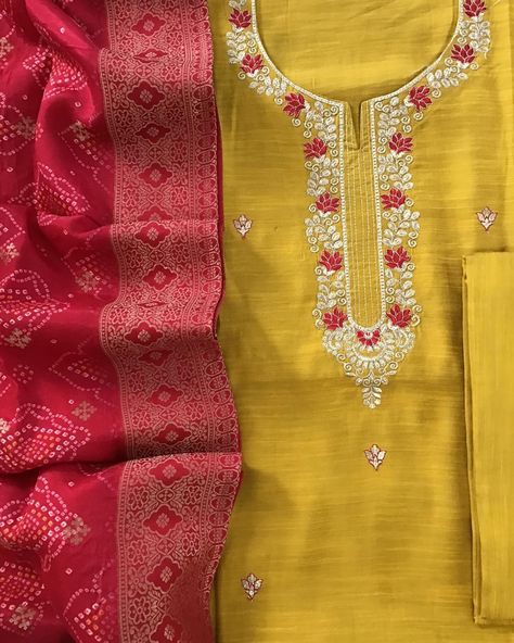 #chanderisilk #cottonsilk #revaboutique86 #revaboutique #embroidery New Embroidery Designs Suits, Banarasi Suits, Banarasi Suit, Embroidery Boutique, New Embroidery Designs, New Embroidery, Bridal Silk Saree, Embroidery Neck Designs, Cotton Silk