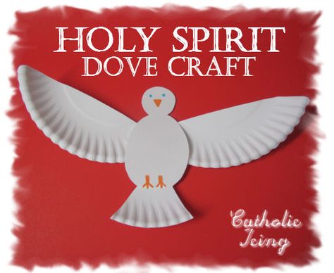 holy spirit dove craft. For the Baptism of Jesus story when the spirit descended as a dove. http://missionbibleclass.org/1b0-new-testament/new-testament-part-1/life-of-christ-early/baptism-of-jesus/ Dove Craft, Holy Spirit Craft, Pentecost Craft, Sunday School Projects, Holy Spirit Dove, Children's Church Crafts, Bible Story Crafts, Catholic Crafts, Christian Crafts