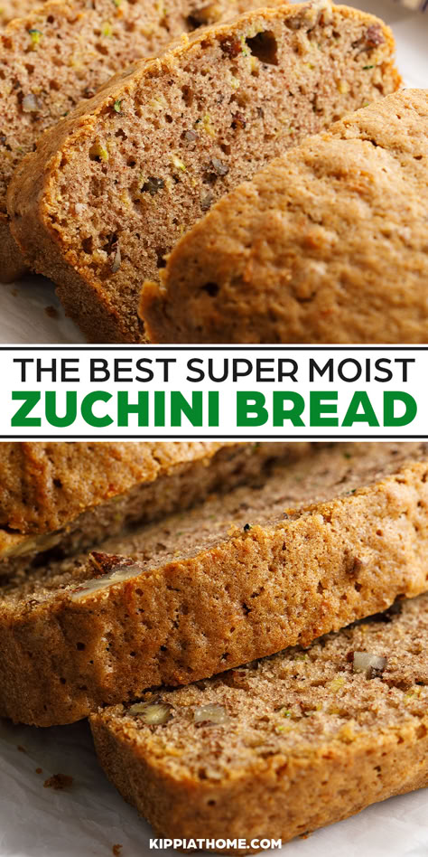 sliced zucchini bread Easy Moist Zucchini Bread, Natasha’s Kitchen Zucchini Bread, Mom's Zucchini Bread, Banana Zucchini Bread Recipe Moist, Bread Machine Zucchini Bread, Worlds Best Zucchini Bread, Moist Zucchini Bread Recipes, Zucchini Bread Recipes Moist Easy, Zucchini Bread Recipes Moist