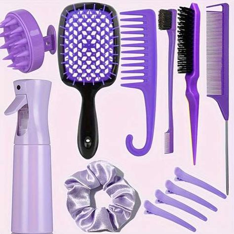 Temu | Explore the Latest Clothing, Beauty, Home, Jewelry & More Stuff Bag, Best Hair Brush, Rat Tail Comb, Take Care Of Your Hair, Static Hair, Increase Hair Growth, Hair Brush Set, Increase Circulation, Tail Comb