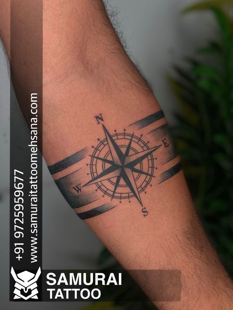 Band Tattoo With Name, Boys Tattoo Design, Wrist Tattoos Men, Tattoo For Boys, Skiing Tattoo, Viking Compass Tattoo, Boys Tattoo, Nautical Tattoo Sleeve, Full Hand Tattoo