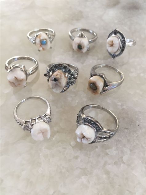 Weird Jewelry Aesthetic, Cursed Jewellery, Weird Rings, Strange Jewelry, Teeth Ring, Odd Jewelry, Tooth Ring, Weird Jewelry, Teeth Jewelry